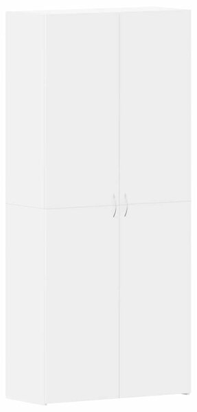 Skříň na obuv 80 x 35.5 x 180 cm Kompozitní dřevo Bílá