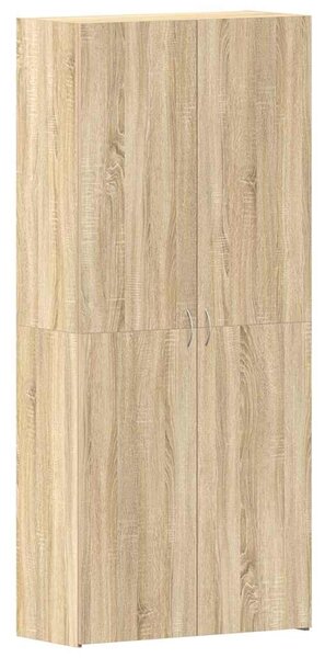 Skříň na obuv 80 x 35.5 x 180 cm Kompozitní dřevo Hnědá