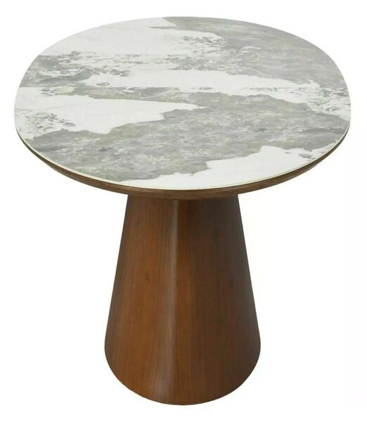 Jídelní stůl Lambrose Ceramic, mramor / ořech