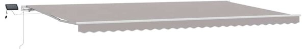 Stahovací markýza Světle šedá 600 × 350 cm Látka a hliník