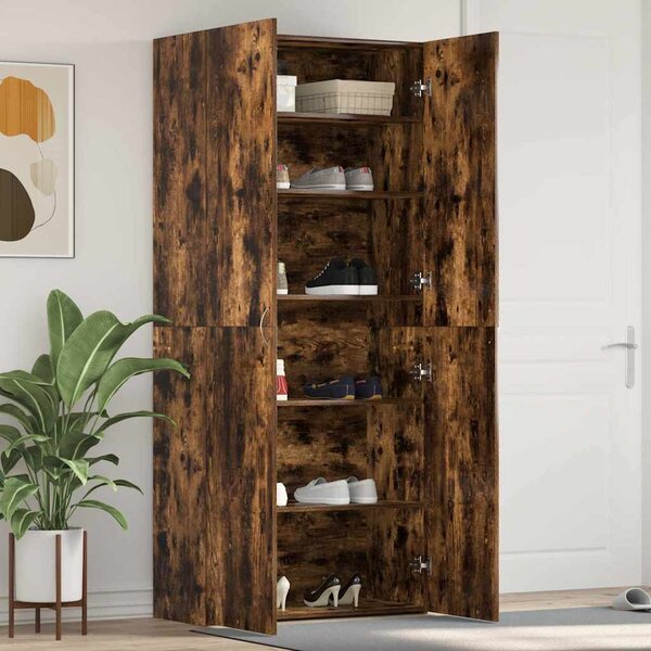 Skříň na obuv 80 x 35.5 x 180 cm Kompozitní dřevo Vícebarevný