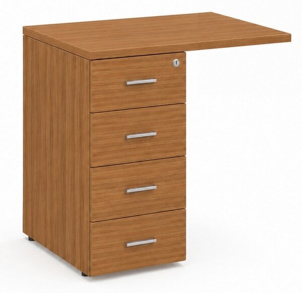 Kontejner Impress 80 x 60 cm - 4 zásuvky (ke stolu Impress 76 cm), ořech dijon