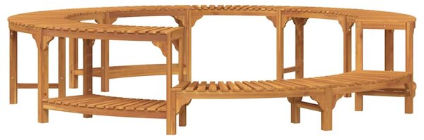 Obložení vířivky Hnědá Ø255 x 55,5 cm Masivní akátové dřevo