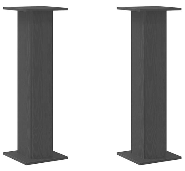 Stojan na rostliny 2 pcs Černý dub 30 x 30 x 95 cm
