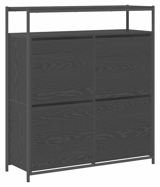 Skříň na obuv Černý dub 100 x 34 x 112 cm kompozitní dřevo