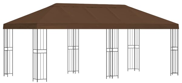 Zahradní altán 6 x 3 m Hnědá Polyester a ocel 190 gsm 3375993