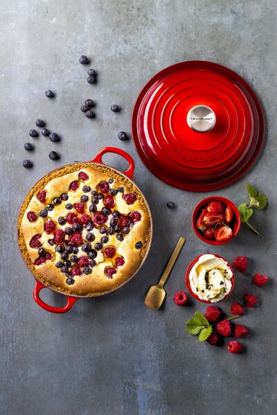 Le Creuset 21180309494441 Hrnec Gourmet Signature nízký 30 cm červený burgund
