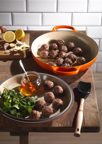 Le Creuset 21180309494441 Hrnec Gourmet Signature nízký 30 cm červený burgund