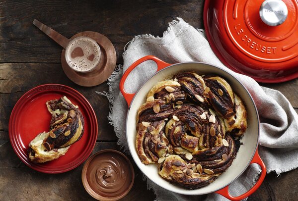 Le Creuset 21180309494441 Hrnec Gourmet Signature nízký 30 cm červený burgund