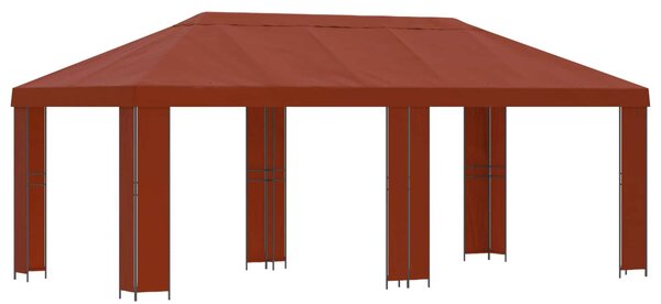 Zahradní altán 6 x 3 m Cihlová Polyester a ocel 190