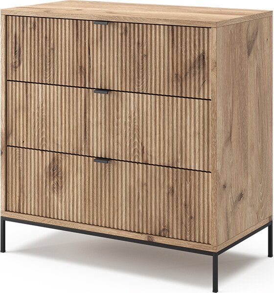 Komoda Vicco Eliza Dub Viking 80 x 81.2 cm se 3 zásuvkami, Model 49499