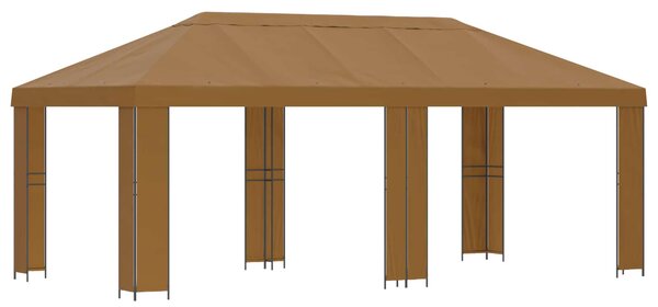 Zahradní altán 6 x 3 m Béžová Polyester a ocel 190