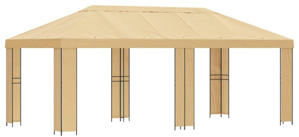Zahradní altán 6 x 3 m Krémová Polyester a ocel 190