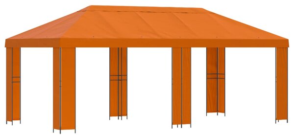 Zahradní altán 6 x 3 m Oranžová Polyester a ocel 190