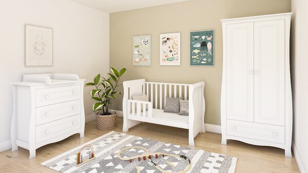 Dětská postýlka Megan II 120 x 60 cm Úložný prostor k postýlce: Jeden šuplík na kolečkách