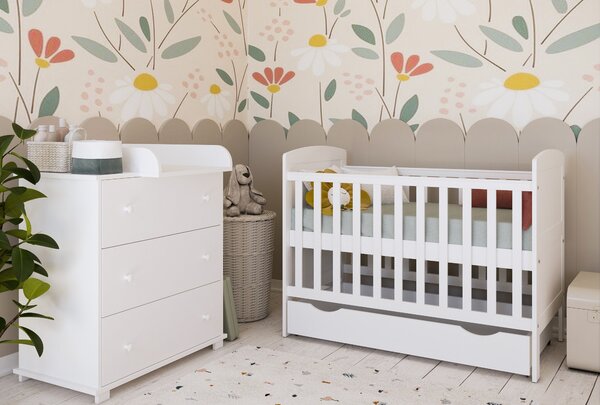 Dětská postýlka Mini Philip 120 x 60 cm Úložný prostor k postýlce: Bez úložného prostoru