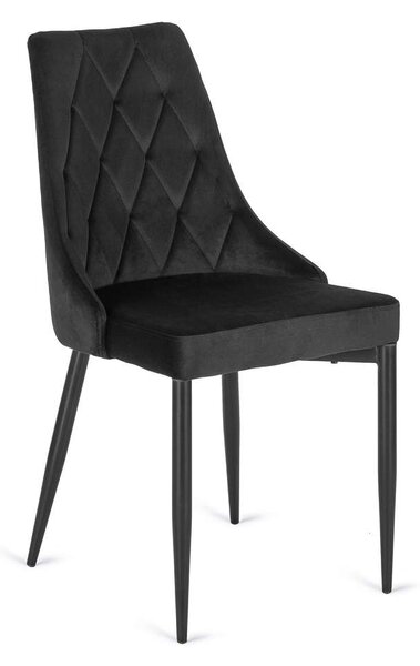 Jídelní židle Nuko Velvet, černá