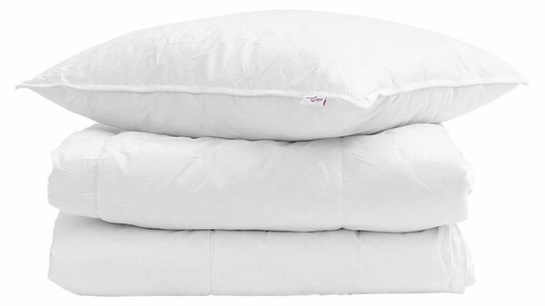 Zimní přikrývka s polštářem 2 pcs Bílá Peří