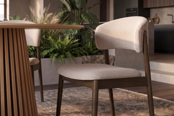 Designová jídelní židle Wadeline béžová / hnědá