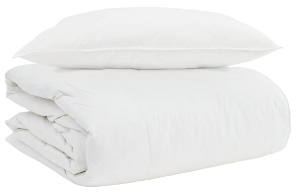2-in-1 Duvet s polštářem 2 pcs Bílá Peří