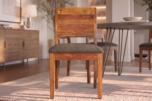Designová židle Timber II Sheesham / šedá