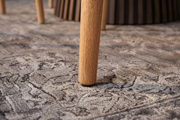 Designová jídelní židle Wadeline krémová / přírodní hnědá