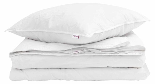 2-in-1 Duvet s polštářem 2 pcs Bílá Peří