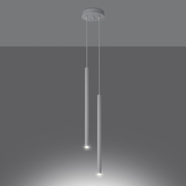 Sollux SL.1303 - Lustr na lanku PASTELO 2xG9/8W/230V bílá