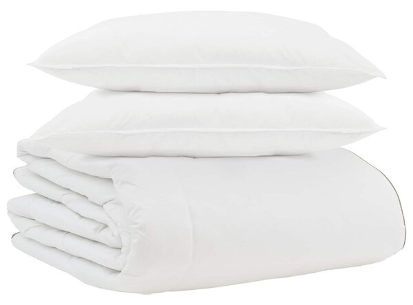 Zimní přikrývka s polštářem 3 pcs Bílá Peří