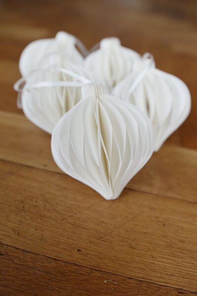 Noordliving Papírová ozdoba Drop - White NL112
