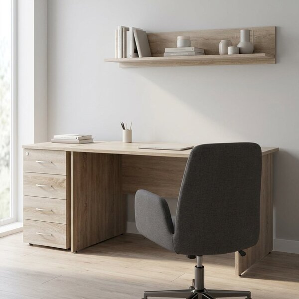 Kontejner Impress 40,6 x 60 cm - 4 zásuvky (ke stolu Impress 76 cm), dub sonoma
