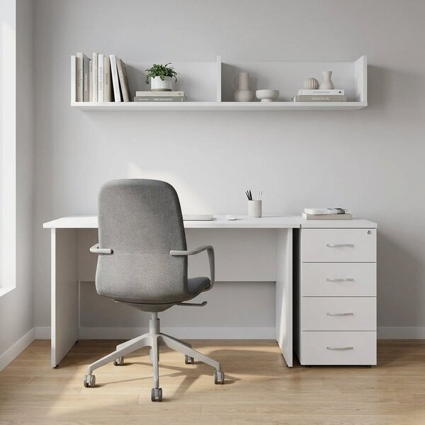 Kontejner Impress 40,6 x 60 cm - 4 zásuvky (ke stolu Impress 76 cm), bílá