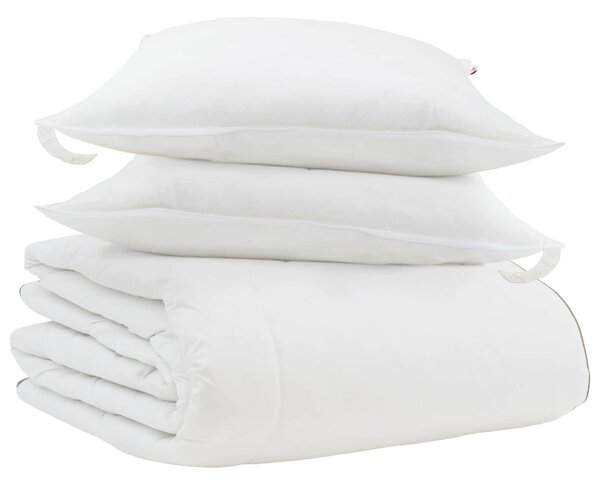 Zimní přikrývka s polštářem 3 pcs Bílá Peří