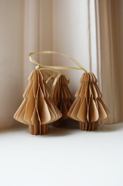 Noordliving Papírová ozdoba Tree - Caramel NL116
