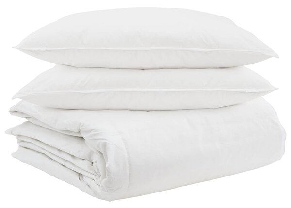 Sada přikrývek s polštářem 3 pcs Bílá Peří