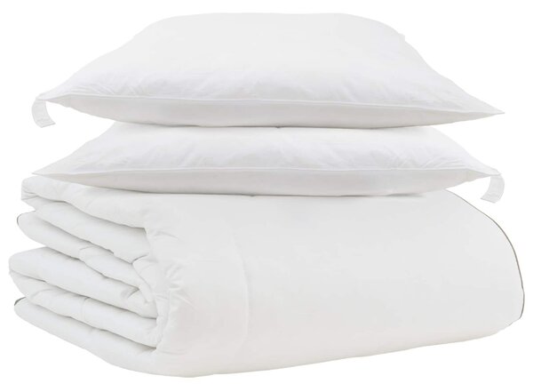Zimní přikrývka s polštářem 3 pcs Bílá Peří