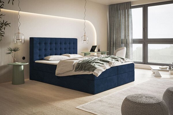Americká postel Ben 160x200 cm Barva: Modrá - Kronos 09