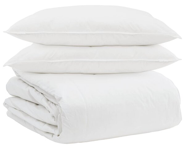 Sada přikrývek s polštářem 3 pcs Bílá Peří
