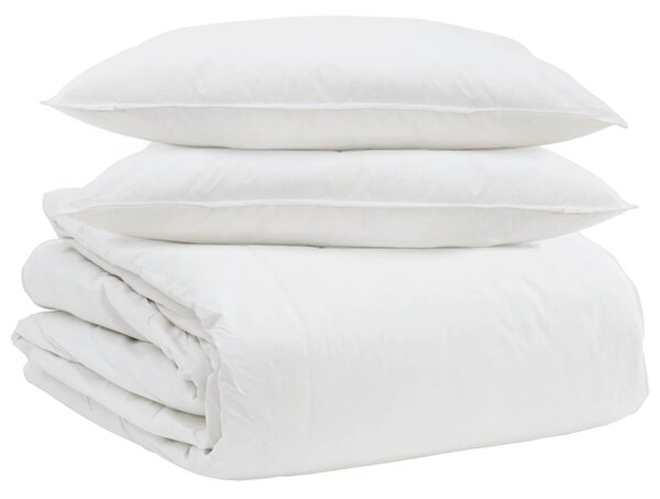 Sada přikrývek s polštářem 3 pcs Bílá Peří