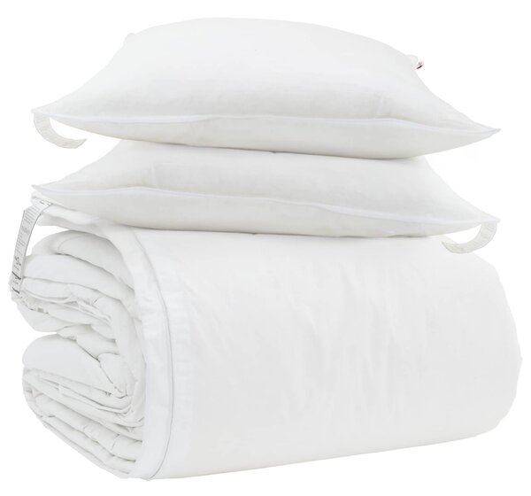 Sada přikrývek s polštářem 3 pcs Bílá Peří