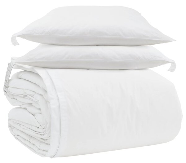 Sada přikrývek s polštářem 3 pcs Bílá Peří