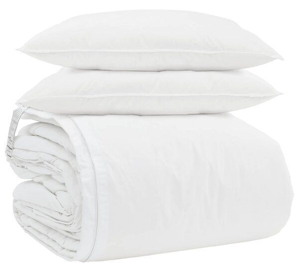 Sada přikrývek s polštářem 3 pcs Bílá Peří