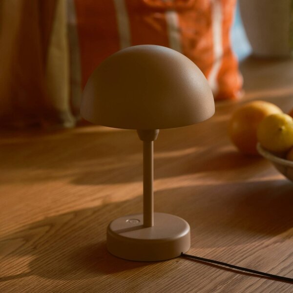 Nordlux LED stolní lampa na baterie Ellen To-Go, hnědá, hliník, stmívatelný, Hnědá / rez, Obývací pokoj / jídelna, Hliník, Skandinávský