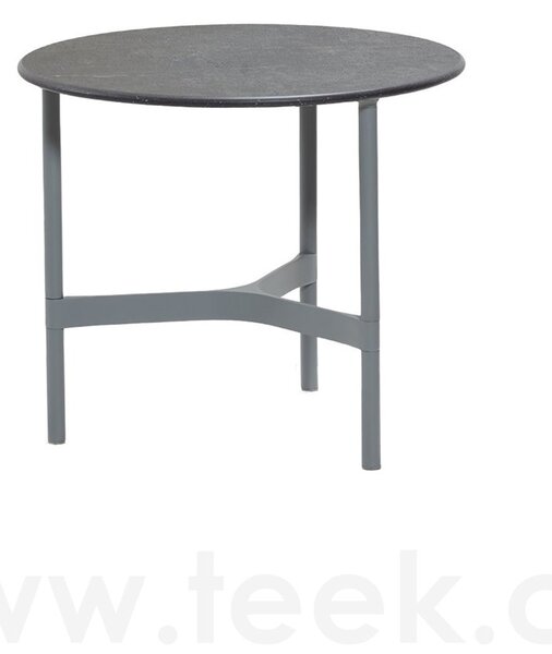 Cane-line Rám pro odkládací stolek Twist, Cane-line, kulatý 45x37 cm, hliník barva light grey, bez desky