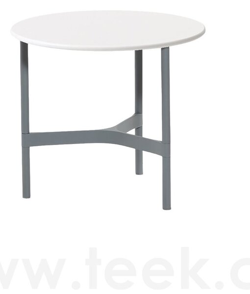 Cane-line Rám pro odkládací stolek Twist, Cane-line, kulatý 45x37 cm, hliník barva light grey, bez desky