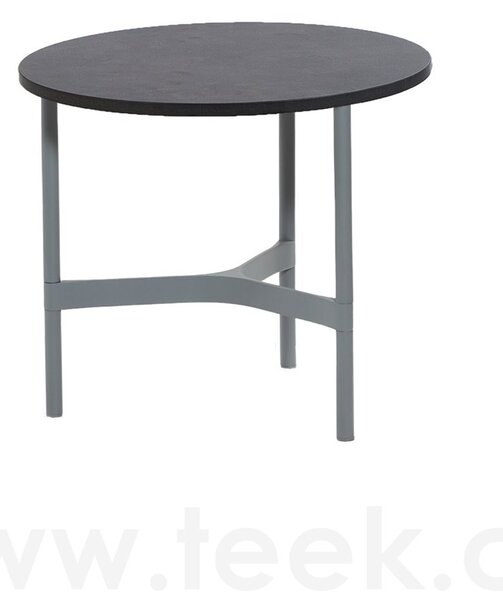 Cane-line Rám pro odkládací stolek Twist, Cane-line, kulatý 45x37 cm, hliník barva light grey, bez desky