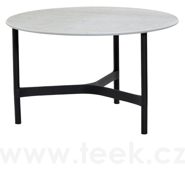 Cane-line Rám pro konferenční stolek Twist, Cane-line, kulatý 70x41 cm, hliník barva light grey, bez desky