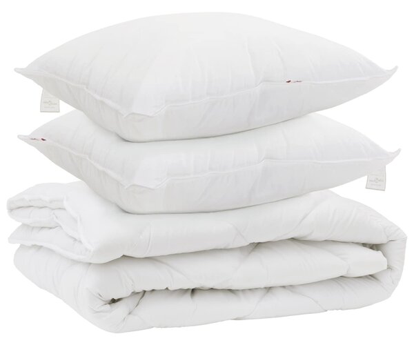 Přikrývka na všechny sezóny s polštářem 3 pcs Bílá Mikrovlákno