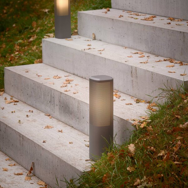 Nordlux Stojací lampa Sidara 45 Seaside, antracitová, hliník, IP44, E27, stmívatelný, Hliník / šedá / zinek, Hliník, Moderní