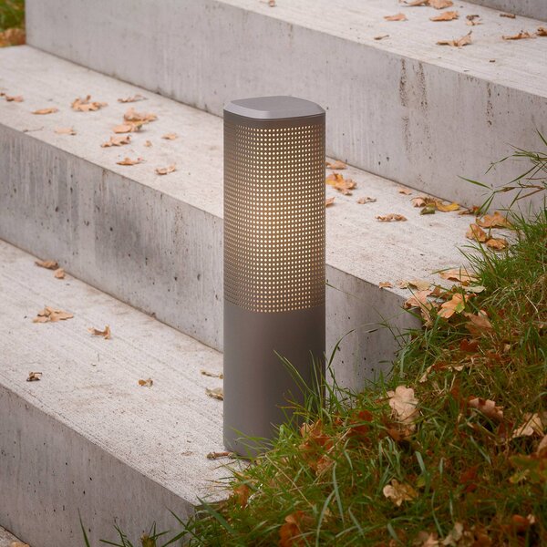 Nordlux Stojací lampa Sidara 45 Seaside, antracitová, hliník, IP44, E27, stmívatelný, Hliník / šedá / zinek, Hliník, Moderní